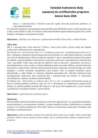 Hodnotenie 
